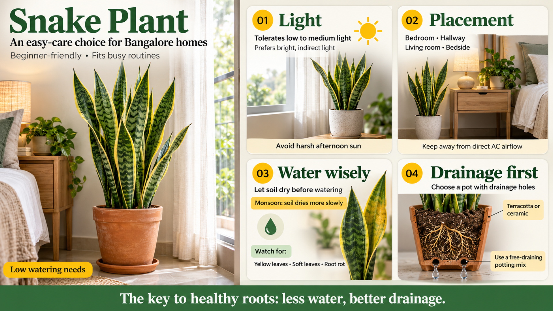 Snake plant is placed in a Bangalore home